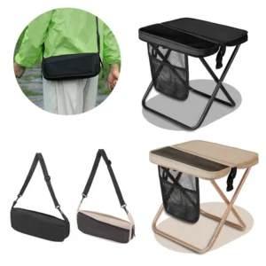 Taburete Mochila Plegable 2 en 1 - Silla Portátil Ligera para Camping, Pesca y Viajes